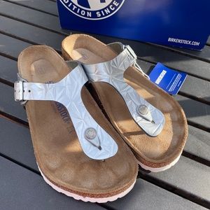 Birkenstock 42 R spectral silver Gizeh sandals